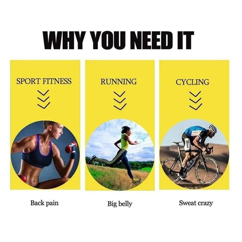 Fitness Belt for Both Men and Women Abdominal Wrap Exercise Sweat Absorption Weight Loss and Body Shaping Device