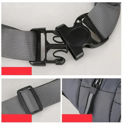 Men Canvas Fit Waistpack Mobile Fanny Waist Packs Men's Sports Outdoor Leisure Running Anti Theft Ultra Thin Invisible Waist Bag