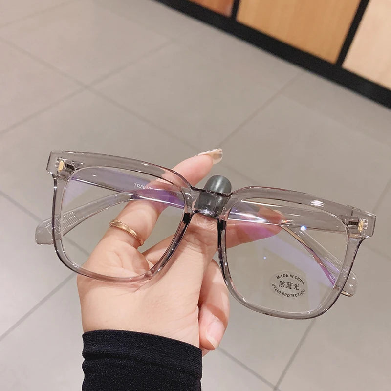 Transparent Computer Glasses Frame Women Men Anti Blue Light Round Glasses Blackout Glasses Optical Glasses Lenses Badiee Stylez