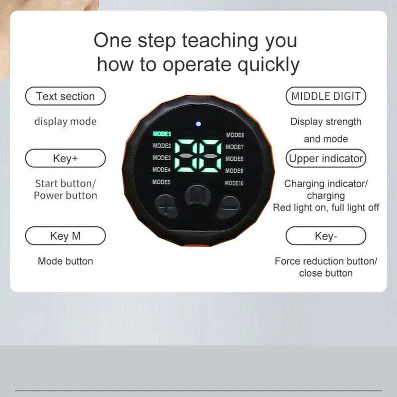 Abs Trainer EMS Abdominal Muscle Stimulator Electric Toning Belt USB Recharge Waist Belly Weight Loss Home Gym Fitness Equiment