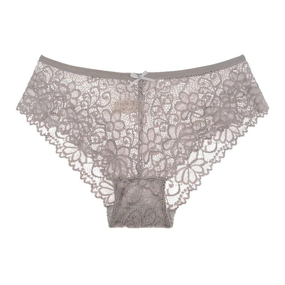 5 PCS/Set Mesh Briefs M-2XL Lace Panties Sexy Transparent Underwear Low Rise Panties Girls Intimates Lingeri Badiee Stylez