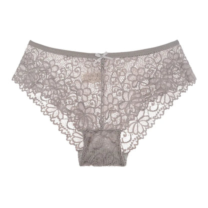 5 PCS/Set Mesh Briefs M-2XL Lace Panties Sexy Transparent Underwear Low Rise Panties Girls Intimates Lingeri Badiee Stylez