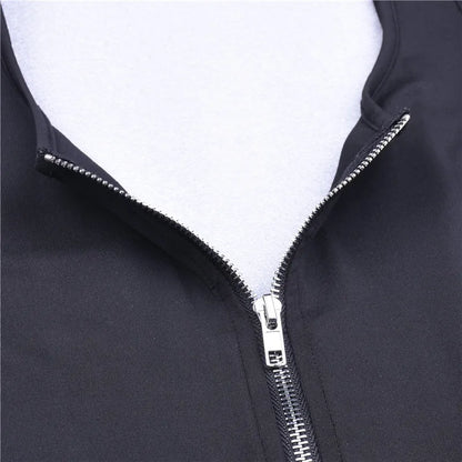 Women's Summer Sexy Zipper Halter Backless Intellectual Solid-colored And Stylish Bodycon Suspender Simple Sleeveless Dress