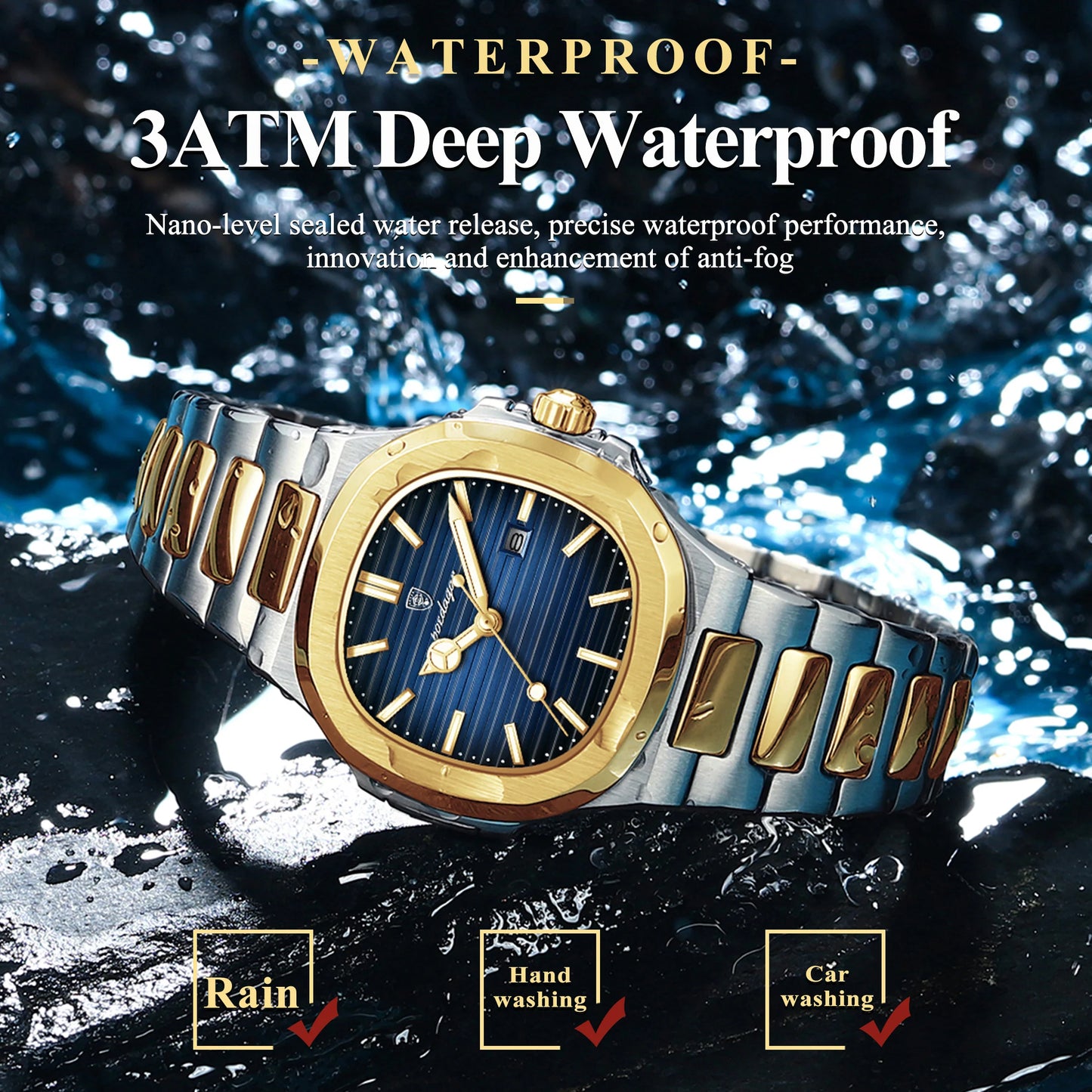 POEDAGAR Trendy Women's Watches Waterproof Luminous Date Ladies Wristwatch Stainless Steel Quartz Fashion Watch For Woman Reloj