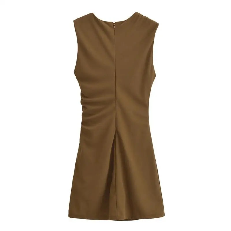 New Elegant Dresses Women's Summer 2025 New Fashion Tight Ruched Mini Party Women's Dress Street Youth Holiday Dress