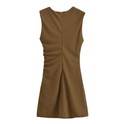 New Elegant Dresses Women's Summer 2025 New Fashion Tight Ruched Mini Party Women's Dress Street Youth Holiday Dress