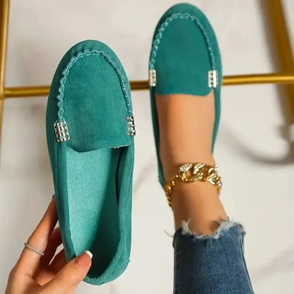 Women Casual Shoes 2024 New Spring and Autumn Flat Loafers Shoes Women Fashion Non-slip Soft Denim Flat Shoes Zapatos De Mujer green