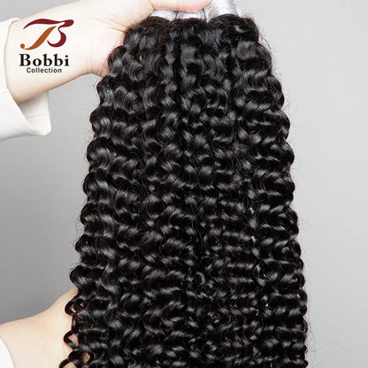 100% Human Hair Bulk for Braiding 1 Bundle Jerry Curly Natural Black Indian Remy Human Boho Braiding Hair Bulk Extensions Bobbi