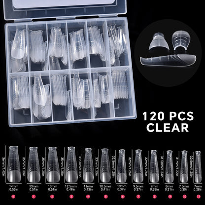 120Pcs Nail Forms For UV Gel Quick Building Extension Top Molds Dual Forms Acrylic Nail Art Tips Nails Accessories Tools 31 CHINA