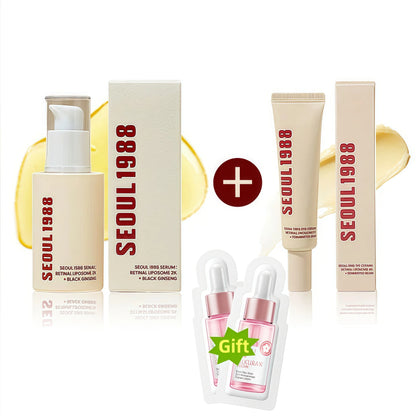 SEOUL 1988 Eye Cream Niacinamide 2% Retinal Acid Ginseng Serum Lighten Fine Lines Firming Pores Brightening Face Korean Skincare 1 set