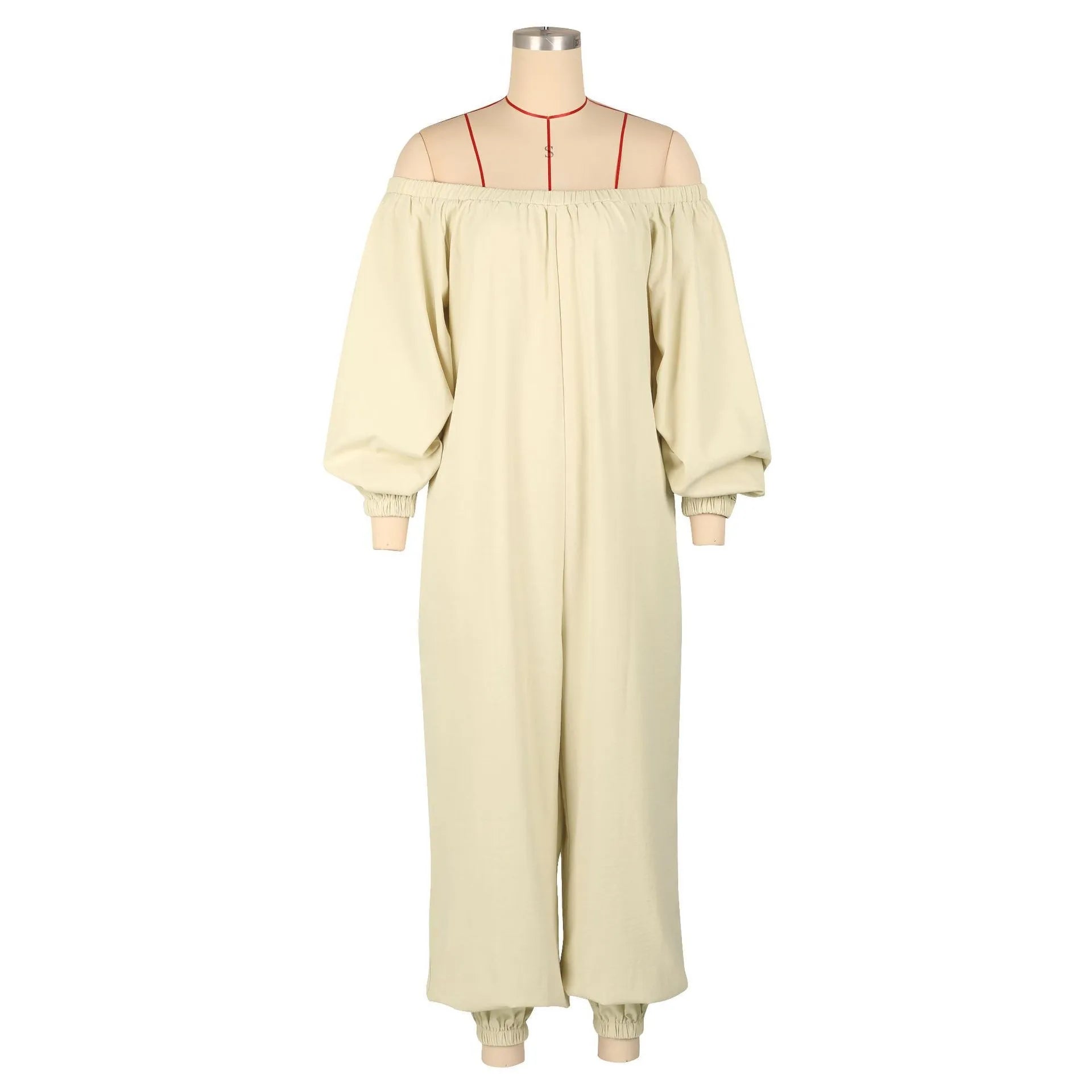 Women's autumn and winter new fashion and comfortable linen long-sleeved sexy wide-leg jumpsuit Badiee Stylez