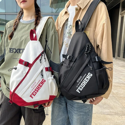 New Y2k Portable Light Nylon Crossbody Bag Trendy Rucksack Travel Shoulder Bag Casual knapsack Outdoor Sports Unisex Chest Packs