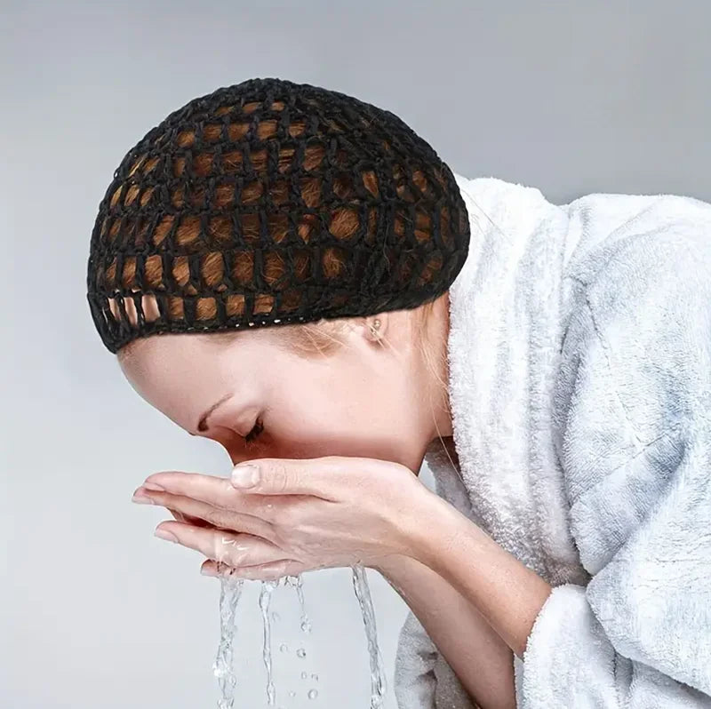 2/3PCS/LOT Hair Net Sleeping Cap Daily Use Breathable Mesh Crochet Hair Net Hair Care Cap Mesh Cap Dome Cap Turban Hat Badiee Stylez
