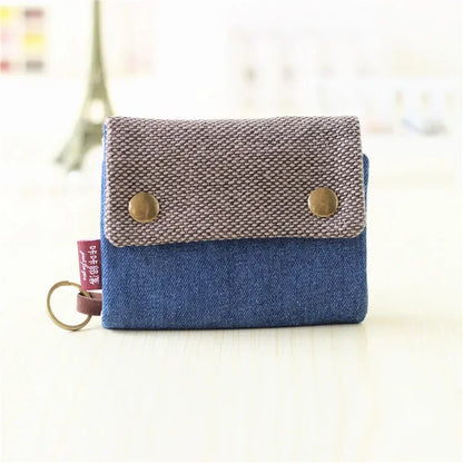1pcs New Canvas Cartoon Totoro Cat Printed Flower Dog Women Short Wallet Cute Mini Money Key Bag Coin Pocket Purse for Children