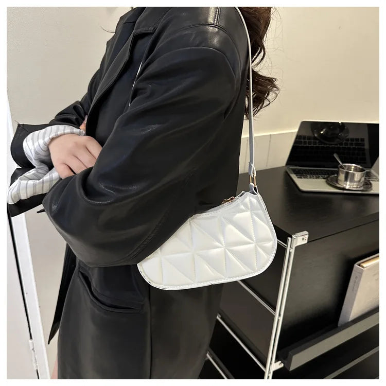 Mini Fashion Female Underarm Shopping Bag Retro Casual Women Totes Shoulder Bags Female Leather Solid Color Handbag for Women