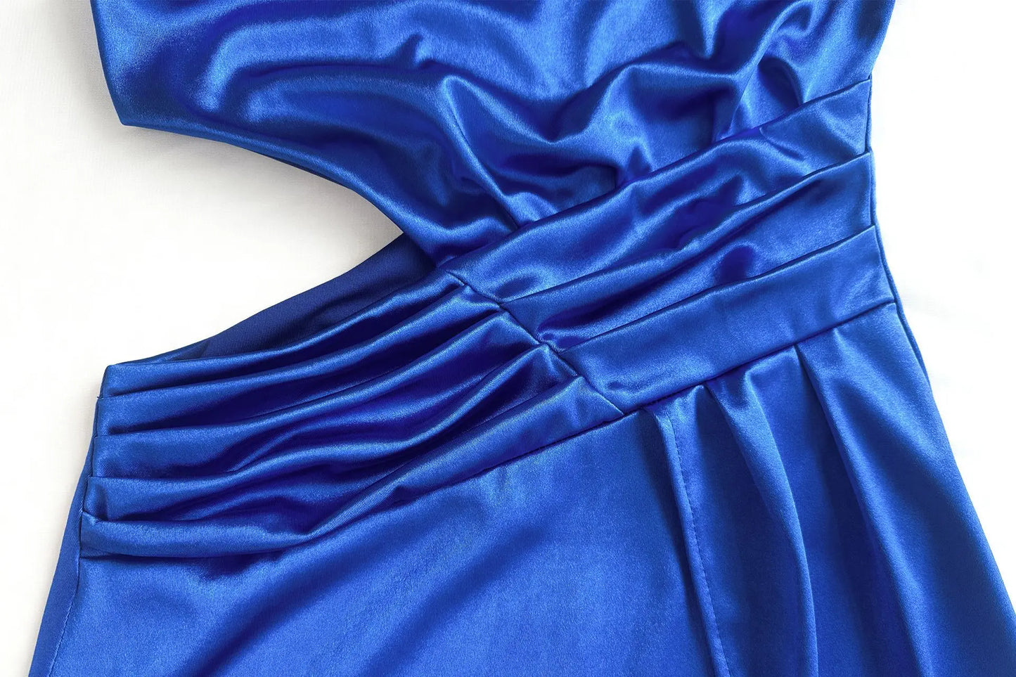 Sexy One-shoulder Club Dress Ladies 2025 Summer Solid Hollow Bodycon Dress Women Party Tight Mini Dresses Clubwear