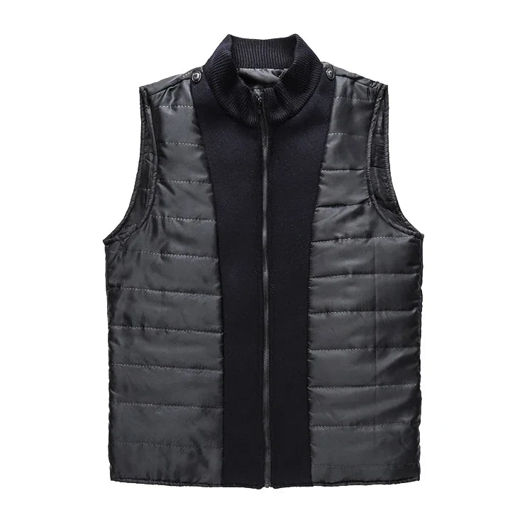 Slim Adjustable Vest Parkas Men Fashion Autumn Clothing Windproof Woolen Male Business Coat Men Brand Winter Warm Jacket Parkas