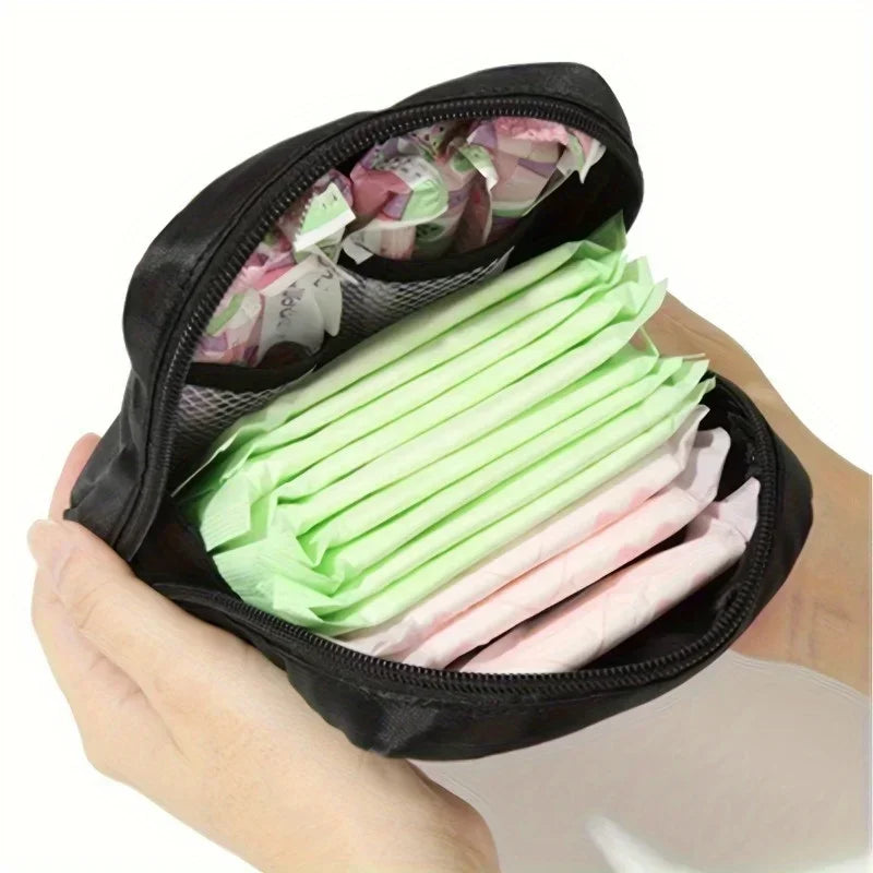 1pc Water-Resistant Feminine Product Pouch - Portable Period Kit Bag with Discreet Sanitary Napkin Storage, Menstrual Cup Pouch Badiee Stylez