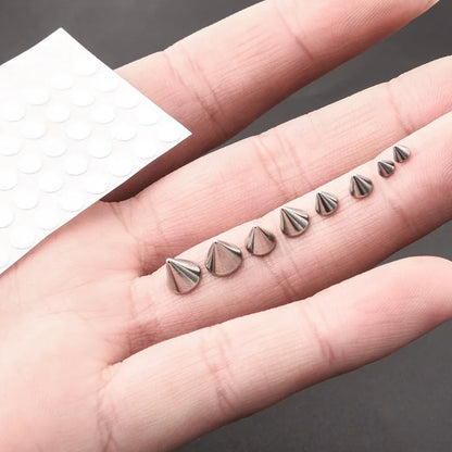 Stainless Steel Fake Nose Ring Sticker Non Piercied Lip Nails Ear Stud for Women Men Pack Fake Eyebrow Lip Piercing Body Jewelry Badiee Stylez