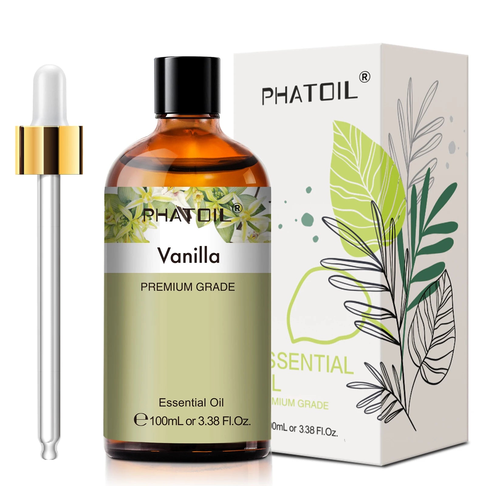 PHATOIL 100ml Eucalyptus Essential Oil For Skin Lavender Vanilla Jasmine Lemon Bergamot Aroma Oil for Aromatherapy Candle Making - Badiee Stylez