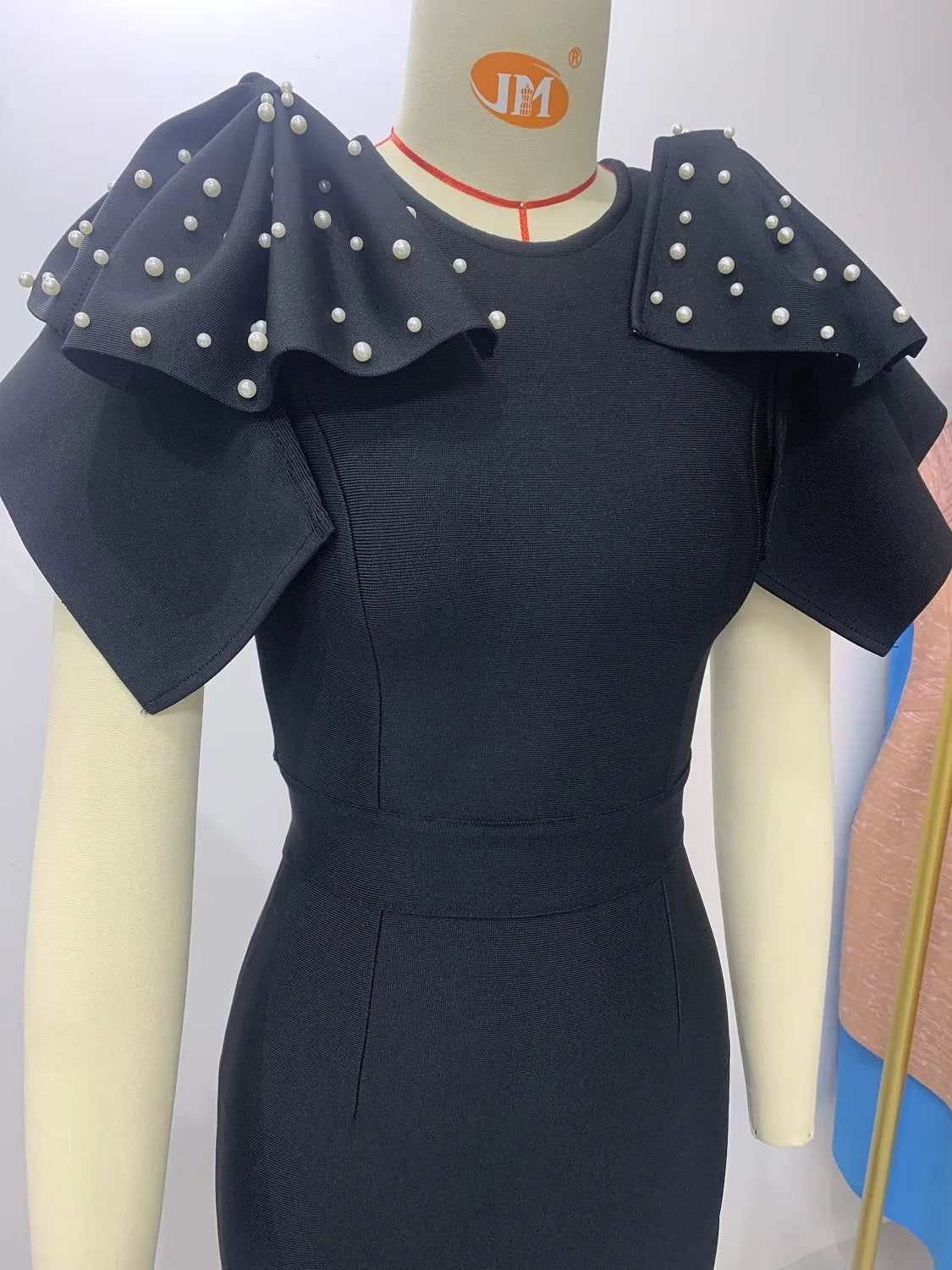 New Big Bow Sleeveless Rose Red Color Bandage Long Dress Graceful Woman Package Hips Evening Party Dress Cocktail Party Outfit Black