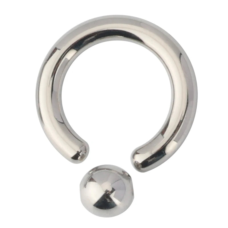 ASTM F136 Titanium Captive Bead Rings PIERC Nose Ring large size Earring 12G 2mm 3mm BCR Hoop Rings punk Piercing Body Jewelry