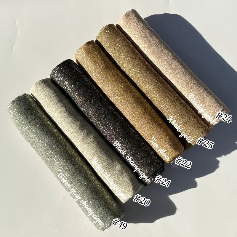 Lastest Brand Design Scarf Shiny Solid Color Shawls Rayon Fabric Gold Silk Silver Wire Head Shawl Fringe Hijab For Women