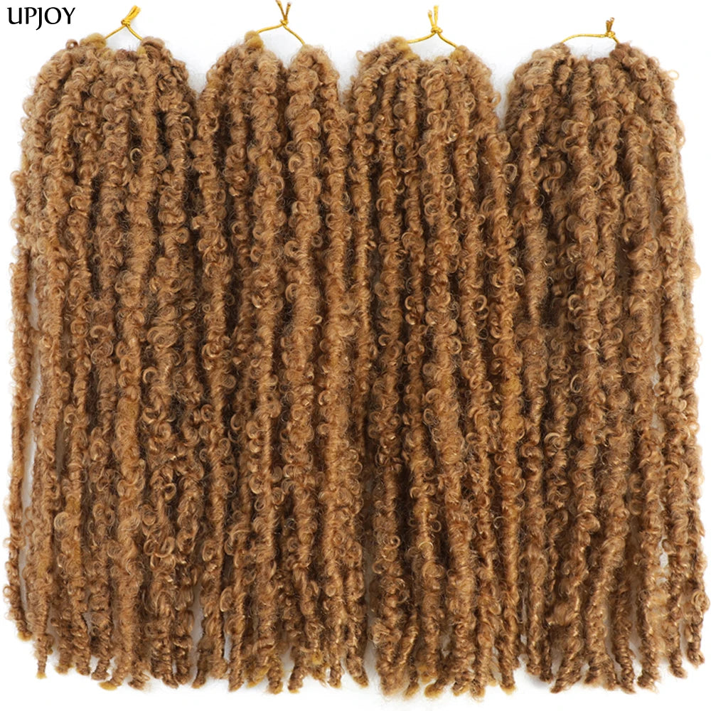 Butterfly Locs Crochet Hair 12 inch Handmade Butterfly Soft Locs Crochet Hair Extensions Synthetic Braiding Hair 12Strands/pack Badiee Stylez