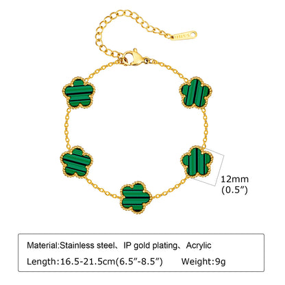 Vnox Exquisite 13mm Clover Bracelet Set for Women, Love Gift Bracelets for Wife Mothers Day Jewelry, Stainless Steel Cuff Bangle Badiee Stylez