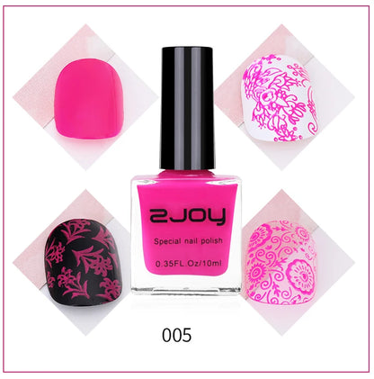 Black White Nail Art Stamping Polish 10ml 30 Colors Stamping Plates Polish Stamping Gel No Smudge Top Oil Colorful Nail Varnish GY002-05 CHINA