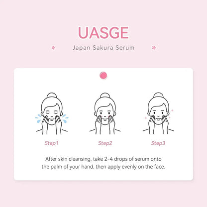 Sakura Whitening Face Serum Fade Fine Lines Anti Aging Tighten Pores Improve Melanin Pigment Dull Moisturizer Brighten Skin Care