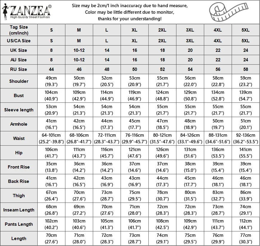 ZANZEA Autumn Vintage Pant Sets Women Fashion 2 Piece Outfits 2025 Elegant Long Sleeve Print Tops and Elastic Waist Pants 2pcs Badiee Stylez