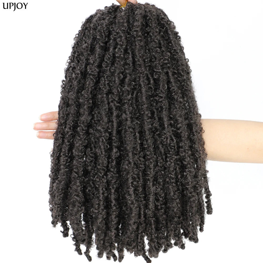 Butterfly Locs Crochet Hair 12 inch Handmade Butterfly Soft Locs Crochet Hair Extensions Synthetic Braiding Hair 12Strands/pack Badiee Stylez