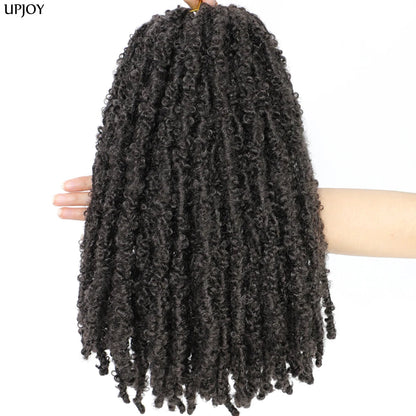 Butterfly Locs Crochet Hair 12 inch Handmade Butterfly Soft Locs Crochet Hair Extensions Synthetic Braiding Hair 12Strands/pack Badiee Stylez