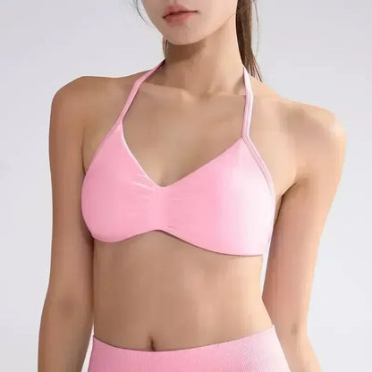 WHENG Gym Set 2 Piece Women Strappy Yoga Bra Top Workout Scrunch Shorts Sports Suit Fitness Clothes Seamless Yoga Set Badiee Stylez