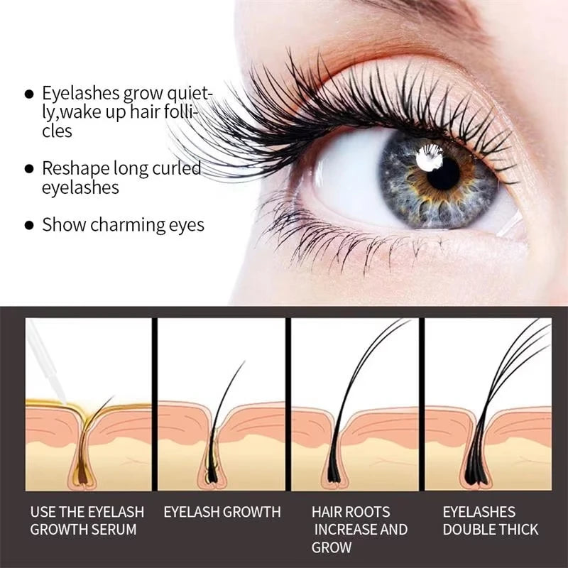 7 Days Fast Eyelash Growth Serum Eyelash Eyebrow Growth Strong Makeup Extension Treatment Thicken Care Products