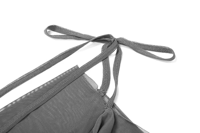 Solid Slash Neck Crop Tops Sexy Off Shoulder Straps Long Sleeve T-Shirts Slim Mesh Tees Y2K Streetwear Women