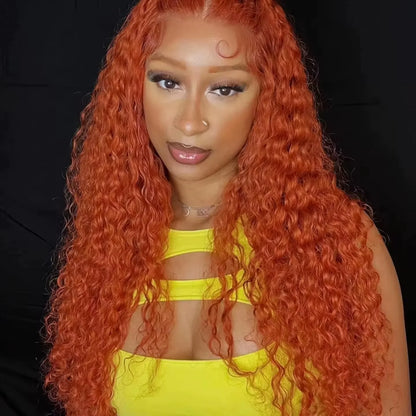 Deep Wave 13x6 HD Lace Frontal Human Hair Wig 30 40 Inch Curly 613 Honey Blonde Water Wave 13x4 Lace Front Wigs For Women 250% Badiee Stylez