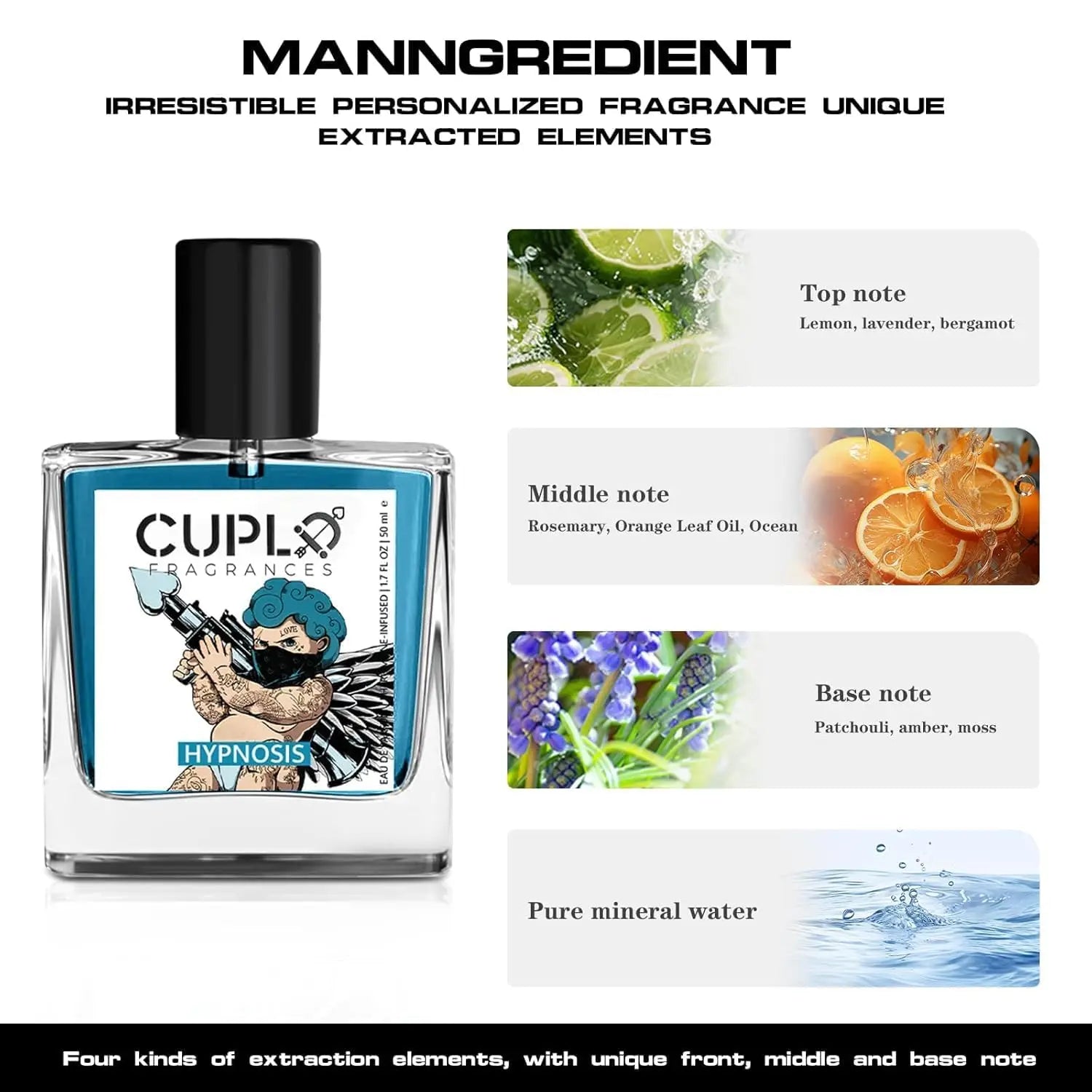 50ml Cupid Pheromone Cologne for Men Hypnosis 2.0 Cologne for Men Pheromone-Infused Hypnosis Cologne Long Lasting Scent - Badiee Stylez