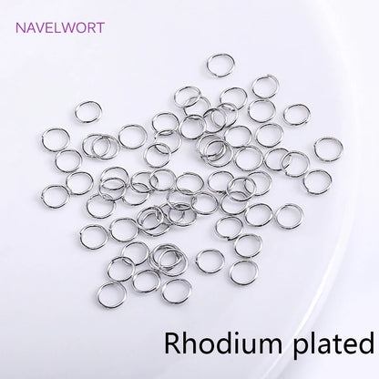 18K Gold Plated Split Rings Connecting Ring Brass Open Jump Rings Accessories For Jewelry DIY Jewelry Material Wholesale Rhodium plated