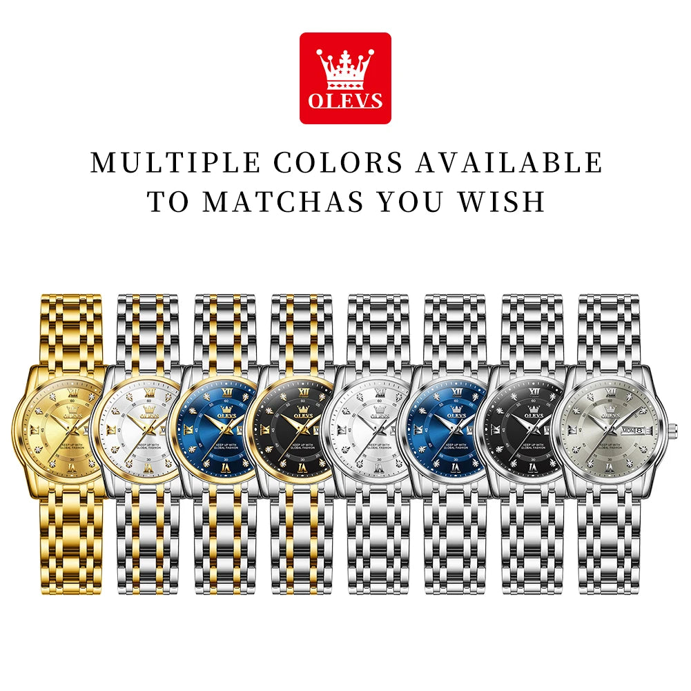 OLEVS 5513X Women Watch Original Fragrant Quartz Wristwatch Automatic Date Watches For Women Waterproof Luminous Gifts For Women