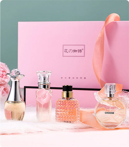 Brand Gift Box 4Pcs Set Perfume Women Parfum Femme 100ml Fresh Natural Floral Scent Spray Feminino Perfumes De Mujer Originales Badiee Stylez