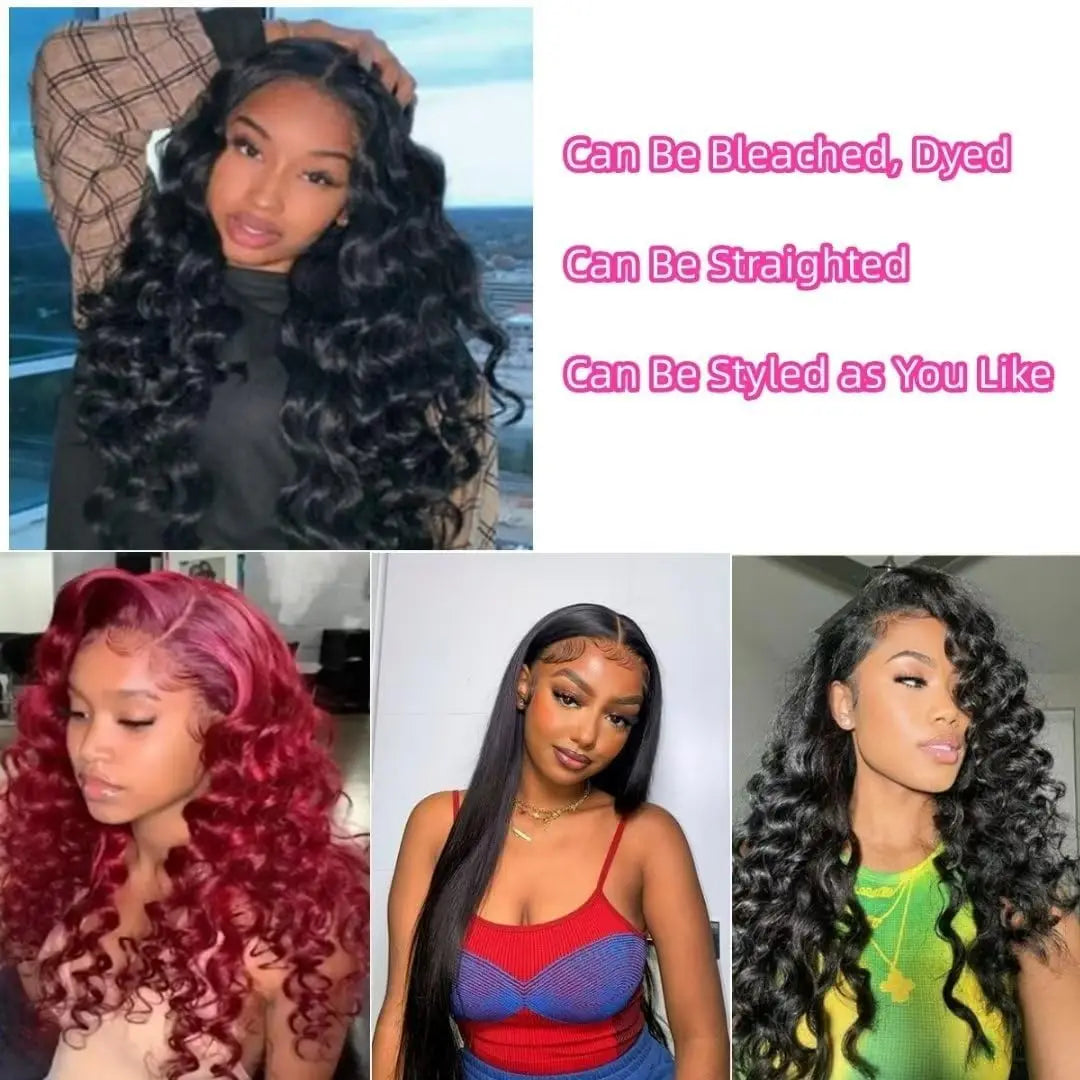 3 Bundles 1618 20 Inch Unprocessed Human Hair Loose Wave Double Weft Bundles for Women, Natural Look Volume Versatile Styling