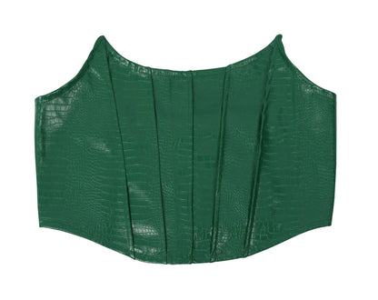 HBLL Women's Green Corset Cut-Out Cargo Sexy Sleeveless Jumpsuits PU Leather Matching Set Sexy Clubwear 2 Piece Outfits