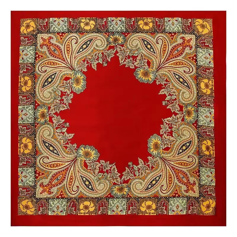 Head Scarf Women Pirate Costume Accessories Silk Red Bandana for Hair Wrapping Soft Neckerchief Silk Foulard Satin