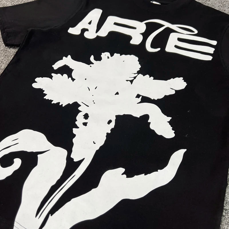 ARTE T-shirts Men Women Couples Streetwear High Quality Print Round Neck Short Sleeve Arte Top Tee One Day Shipped Out