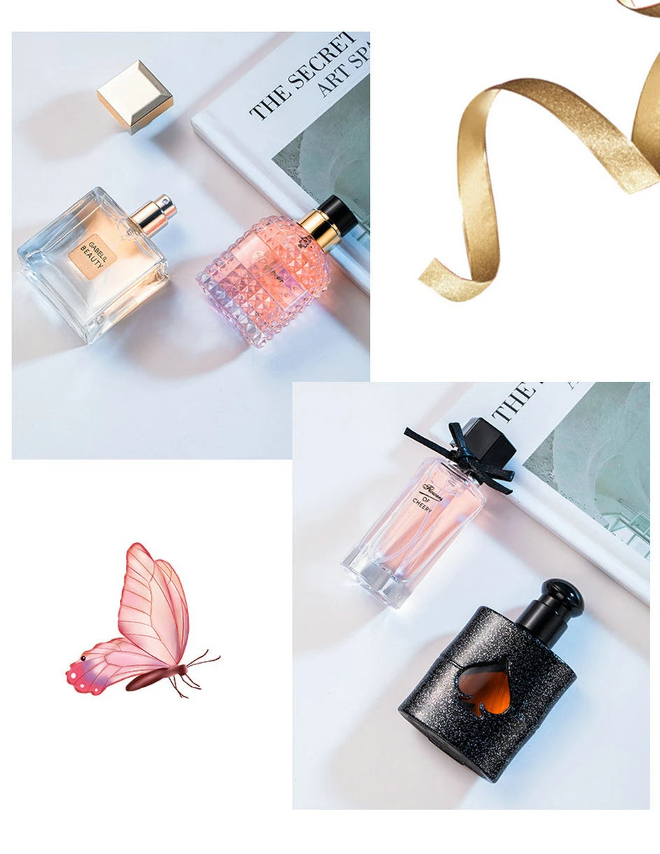 Gift Box Four Piece Set Women Perfume Spray 105ml Floral Scent Lasting Fragrance Pheromone Eau De Parfum Men Cologne Balminess Badiee Stylez