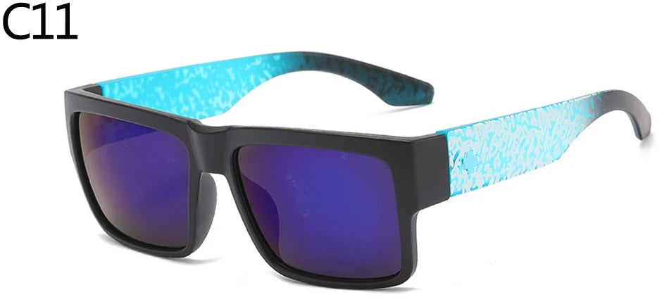 Oversized Sunglasses Men Square Driving Sun Glasses for Men 2183 Camping Hiking Fishing Shades Classic Eyewear Male UV400 C11 Without Packing