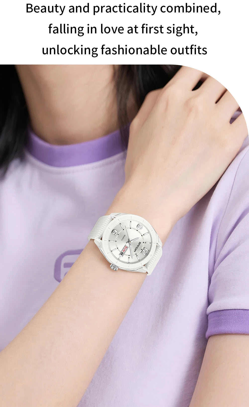 SANDA Quartz Watch for Women Waterproof Auto Date Week Elegant Luxury Ladies Wristwatch Waterproof Analog Women's Watches