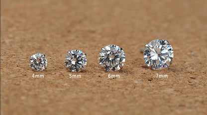 Crystal Zircon Real 925 Sterling Silver Earrings Channel Cubic Zirconia Silver Stud Earrings for Women Sterling Silver Jewelry